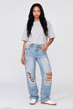 Brooklyn Ripped Low Rise Baggy Jean