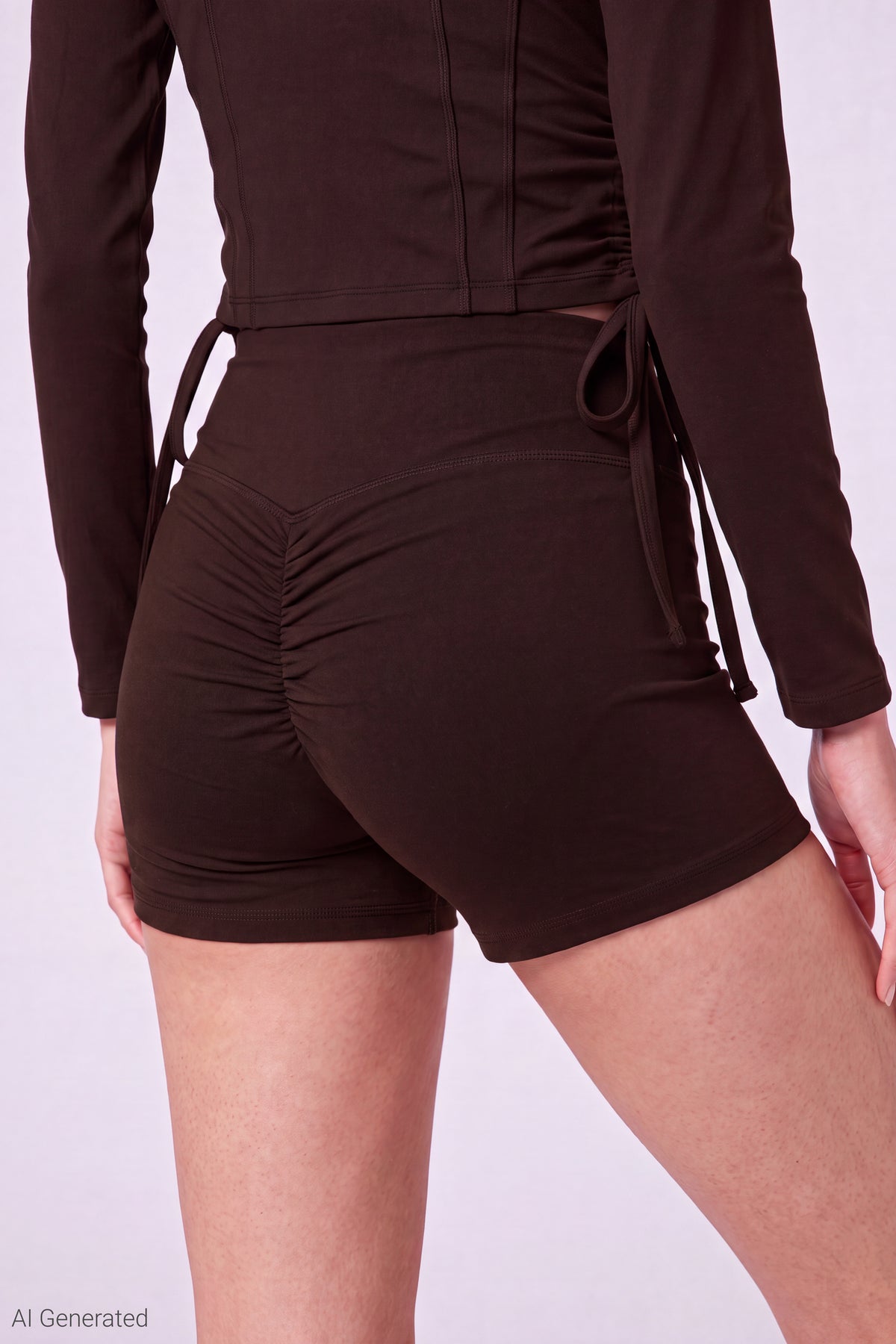 Alt View 3. Sommer Ray Ruched Short 2" - Brown