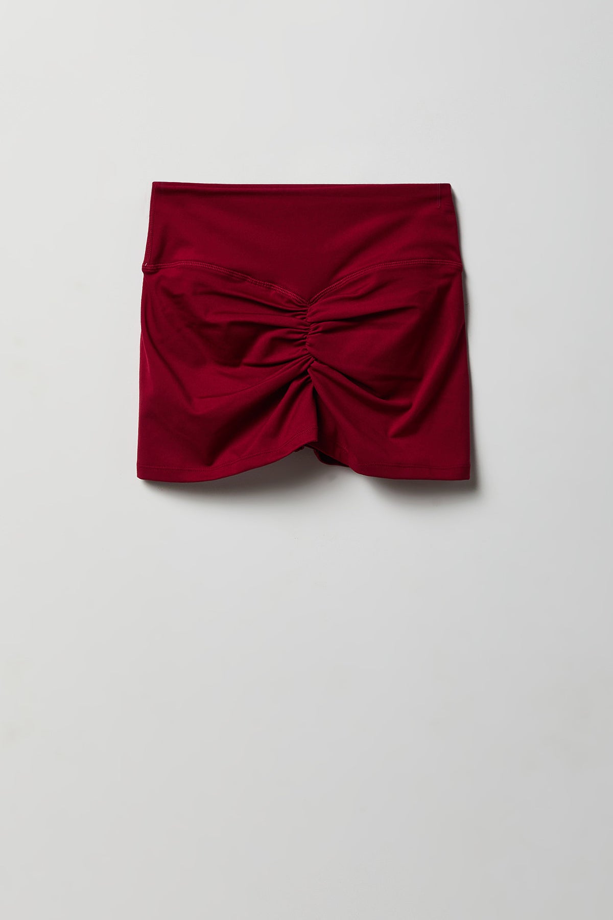 Alt View 2. Sommer Ray Ruched Short 2" - Red