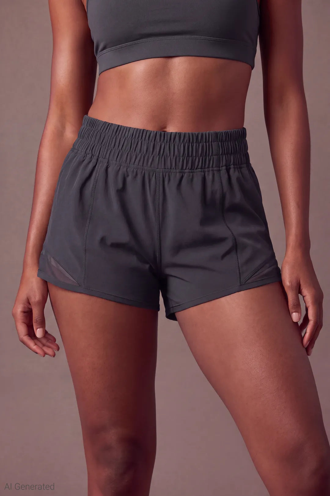 Alt View 3. Playboy Low Rise Running Short 2.25" - Dark Grey