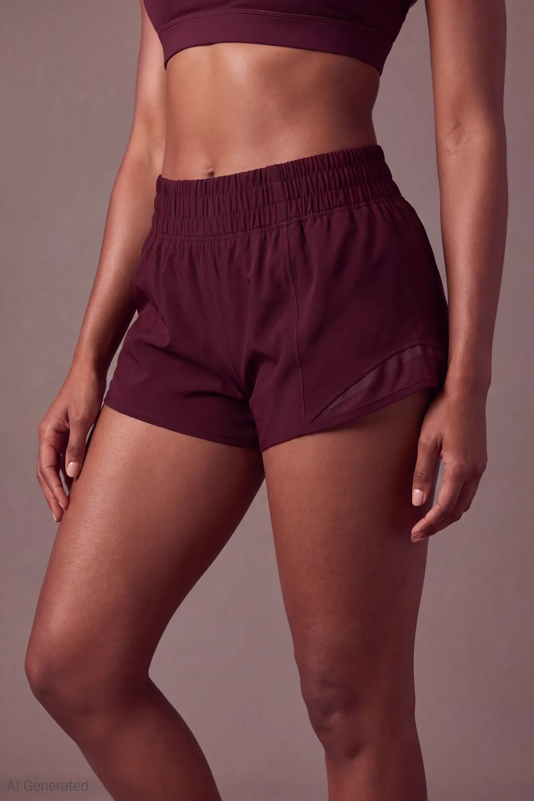 Alt View 3. Playboy Low Rise Running Short 2.25" - Burgundy