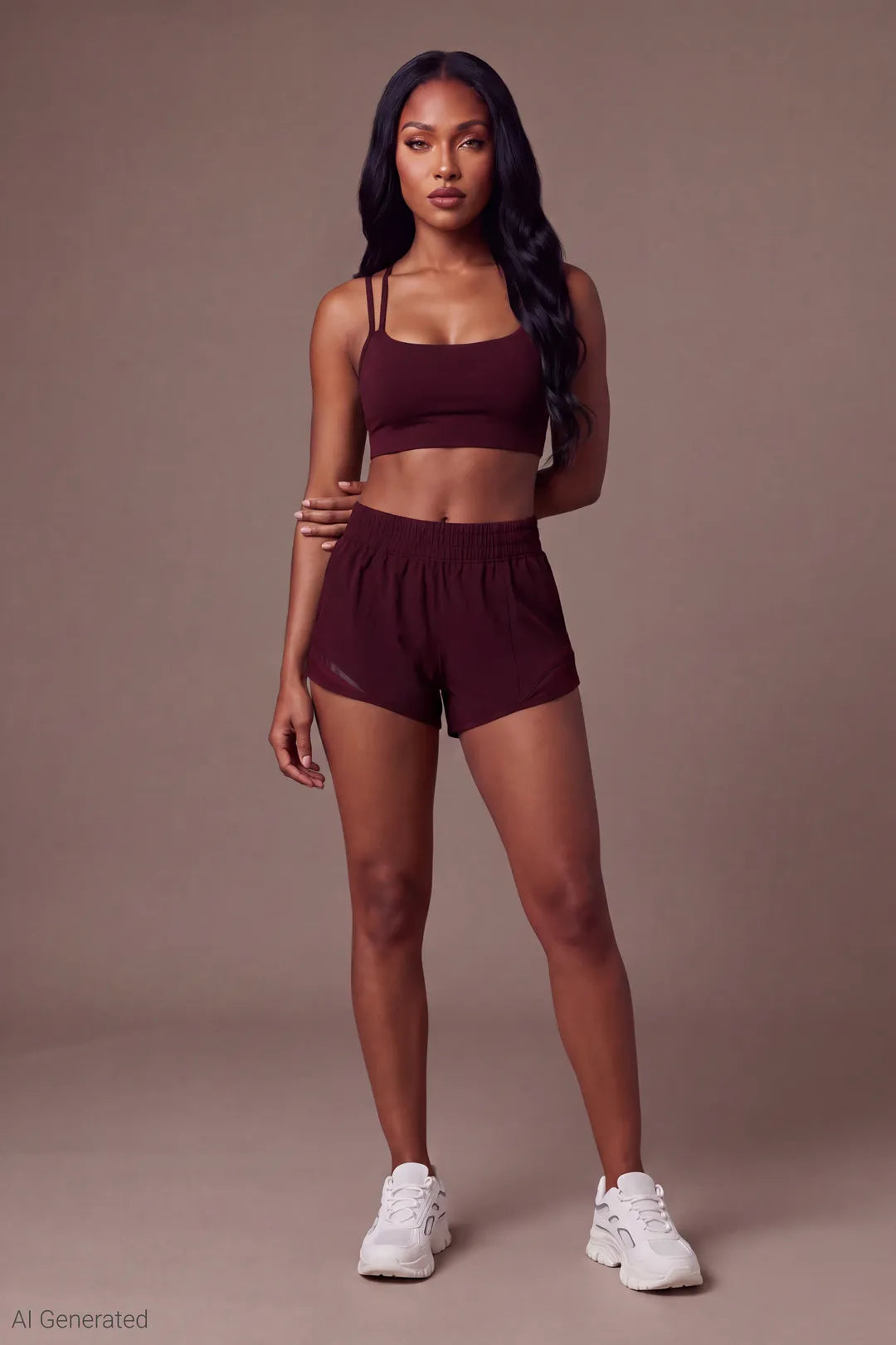 Playboy Low Rise Running Short 2.25" - Burgundy