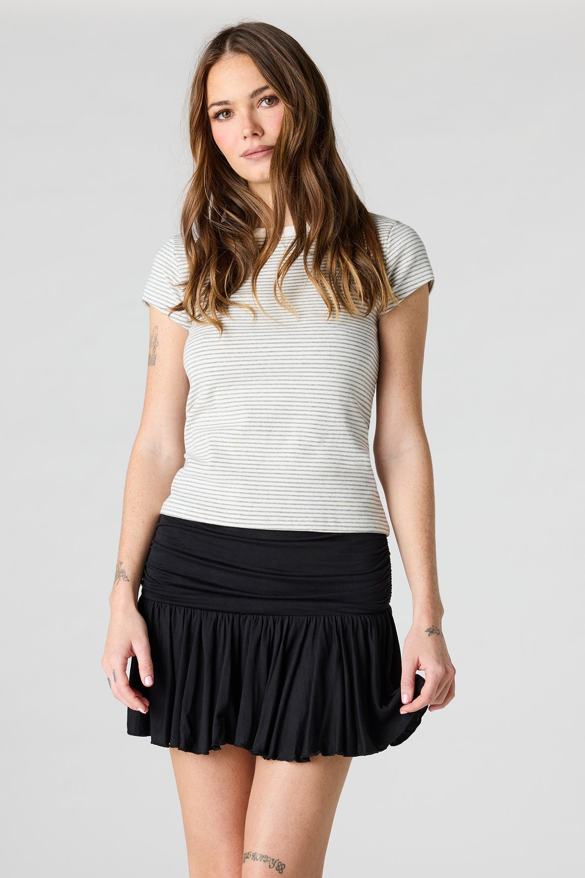 Flowy Mini Skort - Black