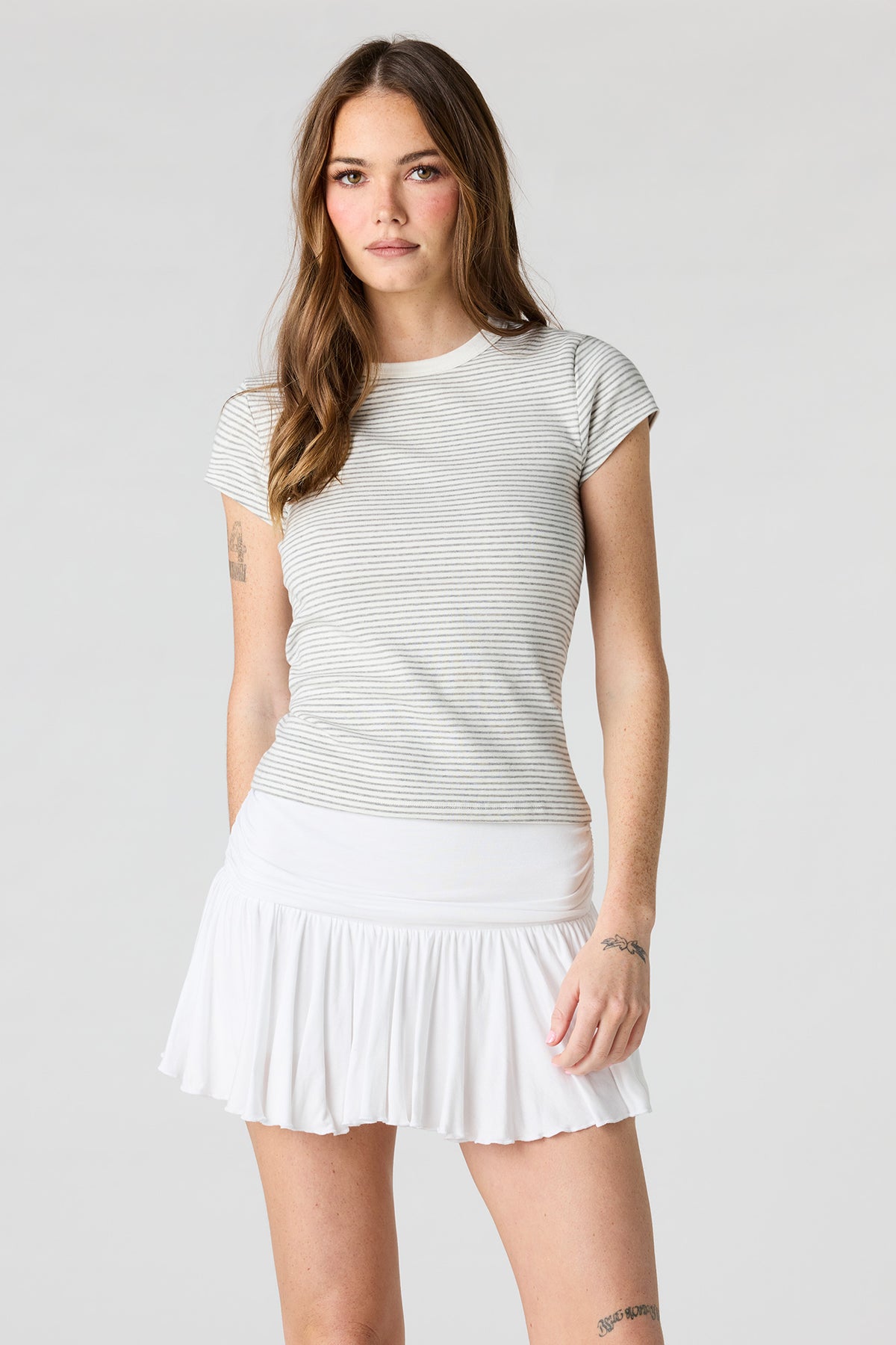 Flowy Mini Skort - White