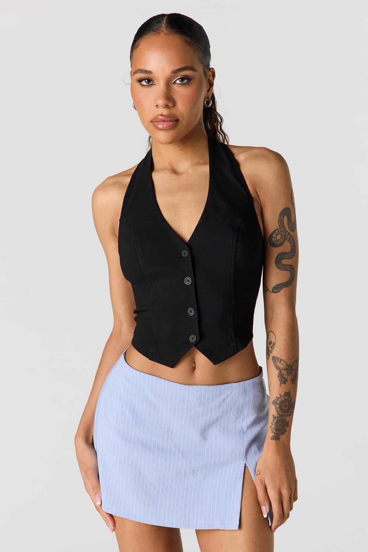 Mini Skort - Light Denim Blue