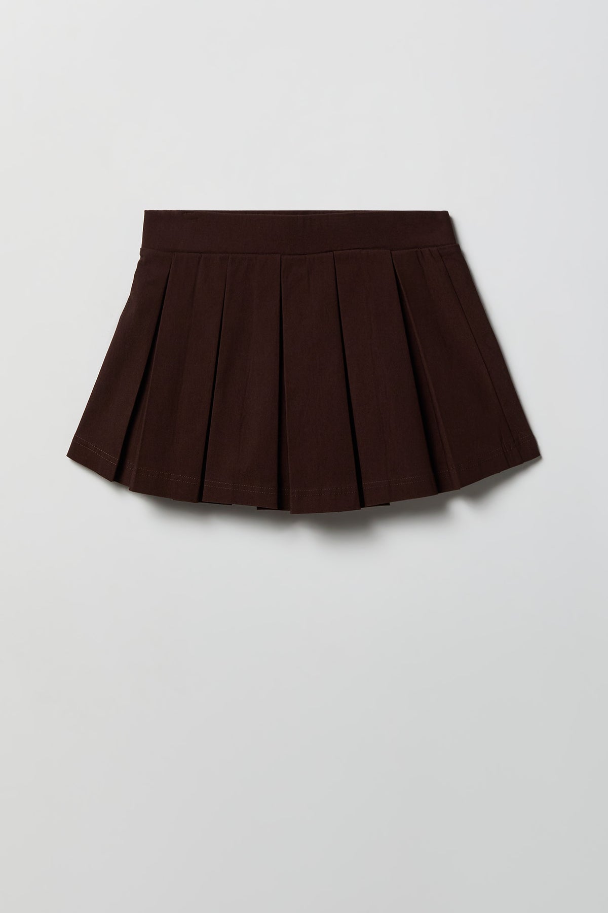 Alt View 2. Pleated Micro Mini Skort - Brown