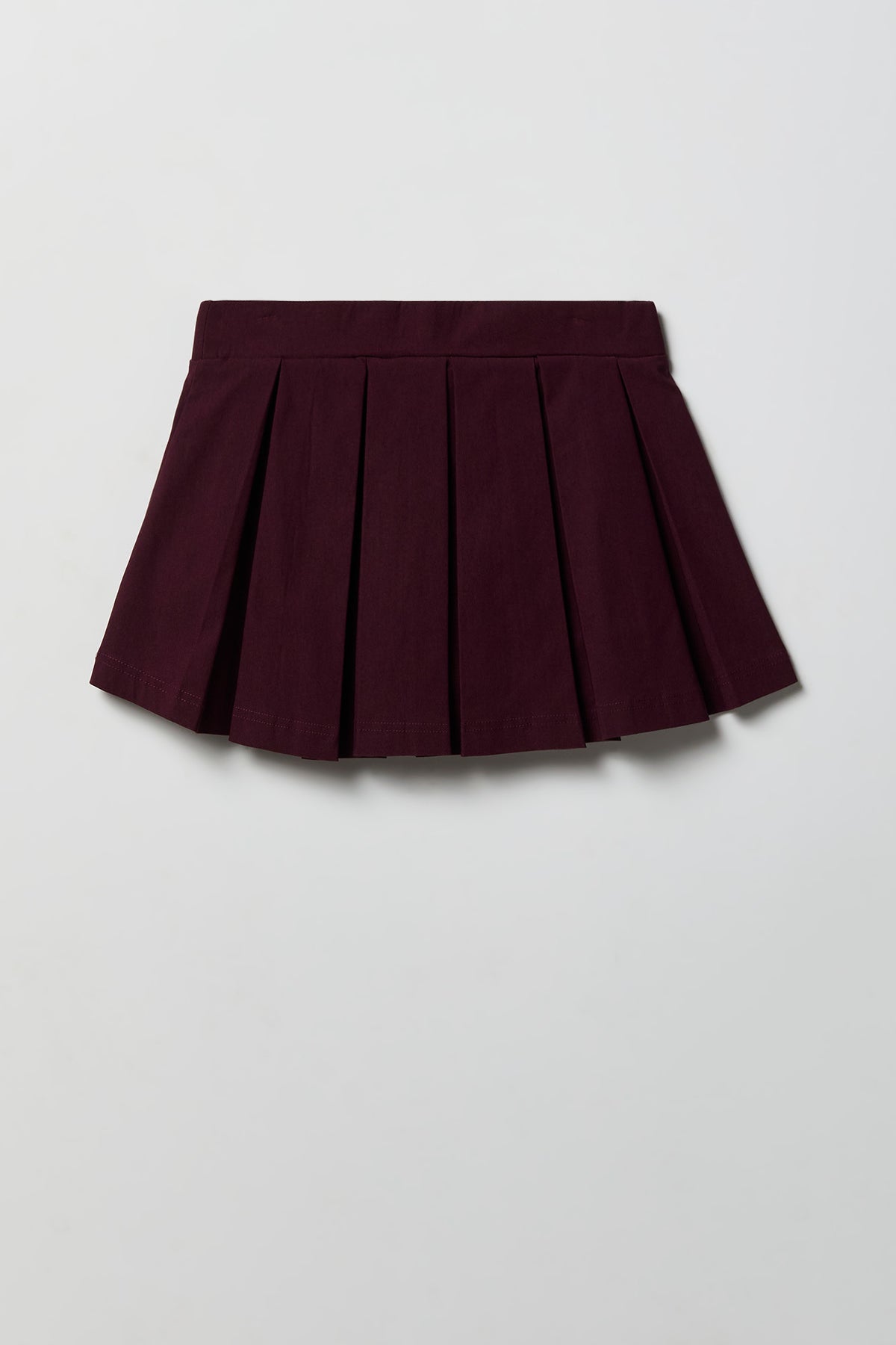 Alt View 2. Pleated Micro Mini Skort - Burgundy