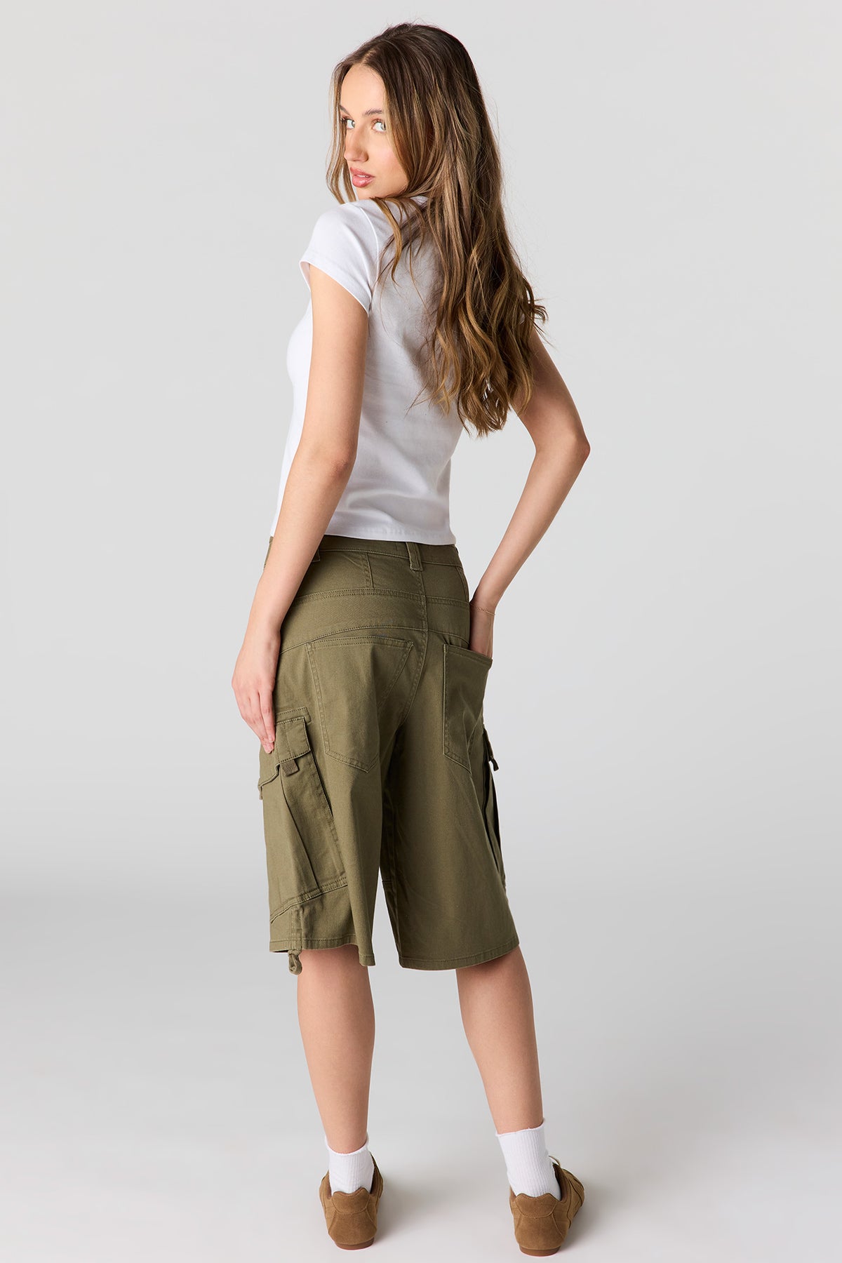 Alt View 3. Cargo Jort 13.5" - Green