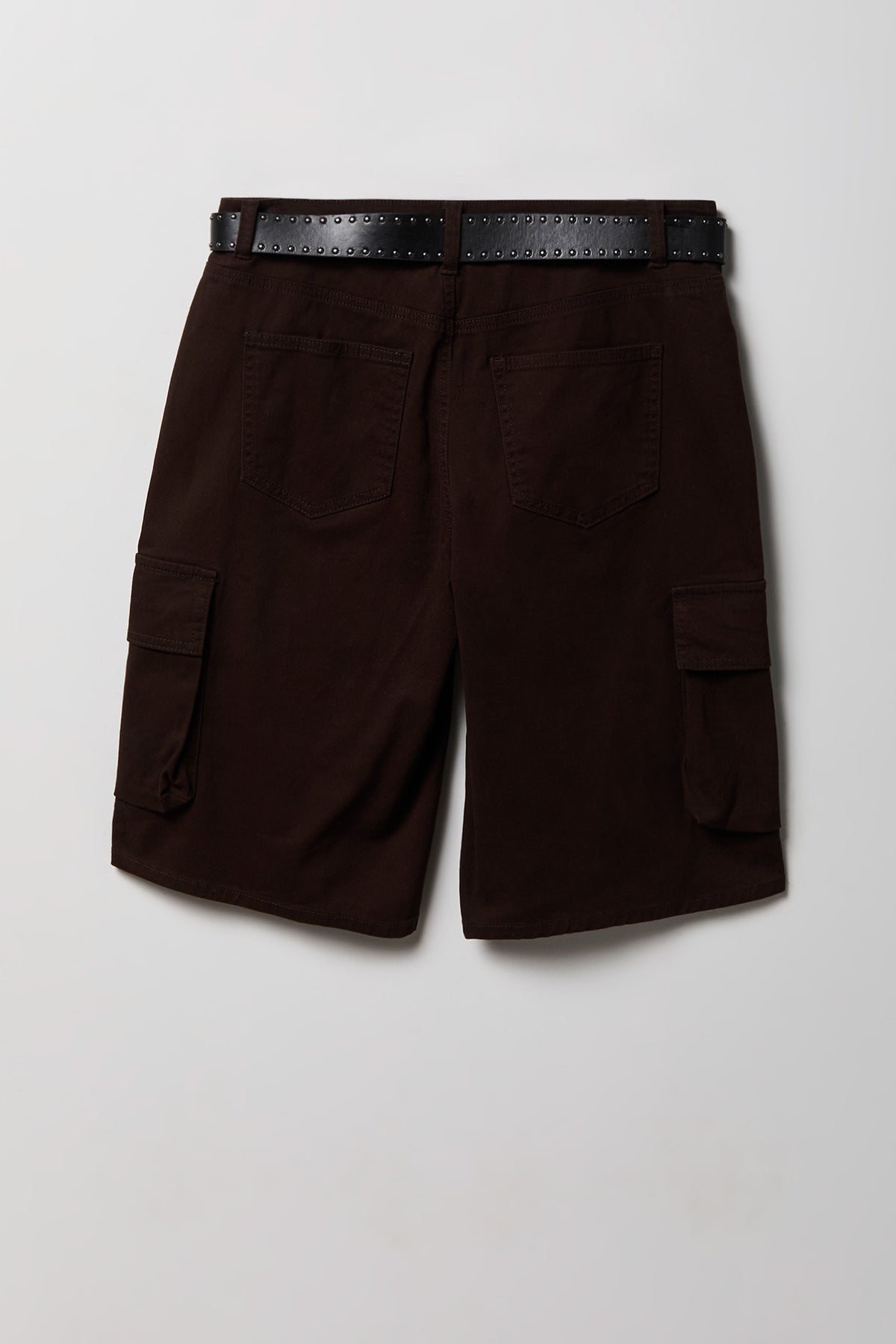 Alt View 2. Belted Bermuda Cargo Short - Brown
