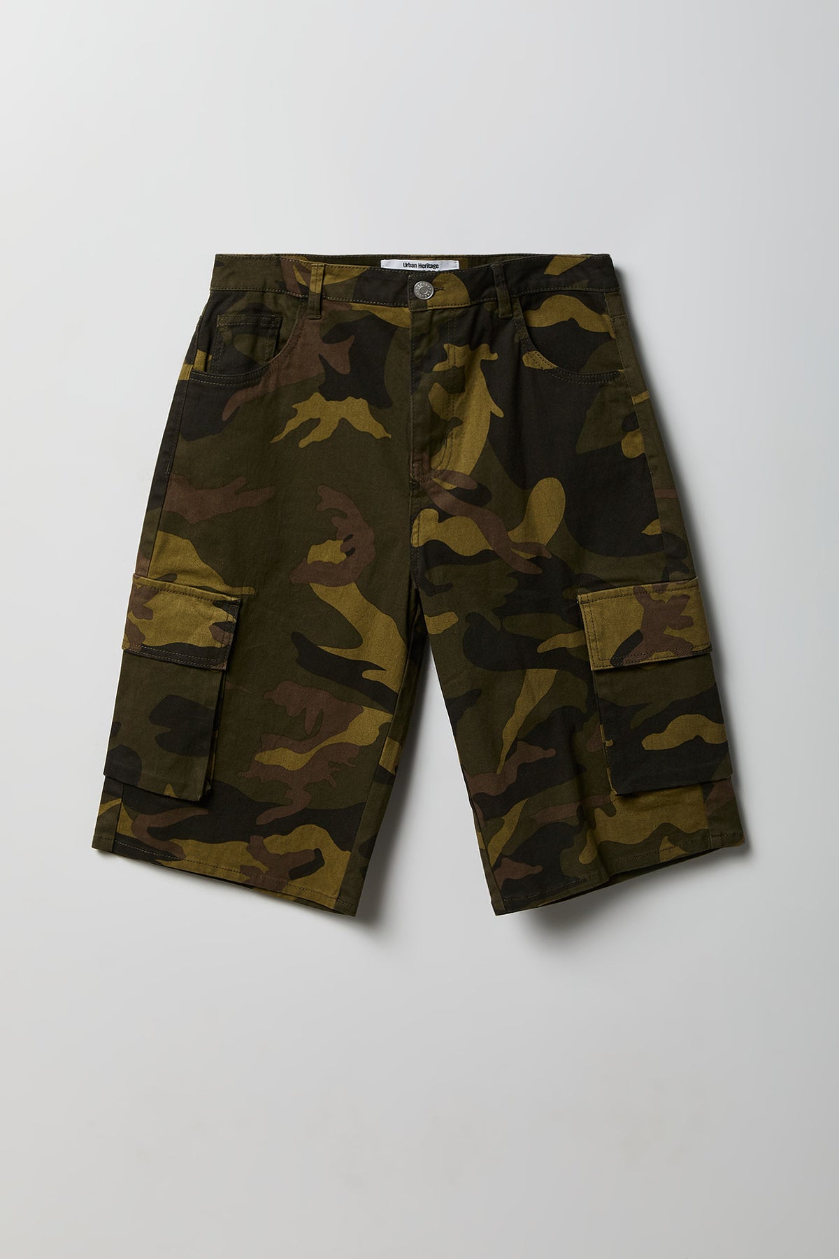 Alt View 2. Graphic Camo Cargo Jort 13" - Camouflage