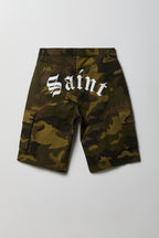 Graphic Camo Cargo Jort 13"