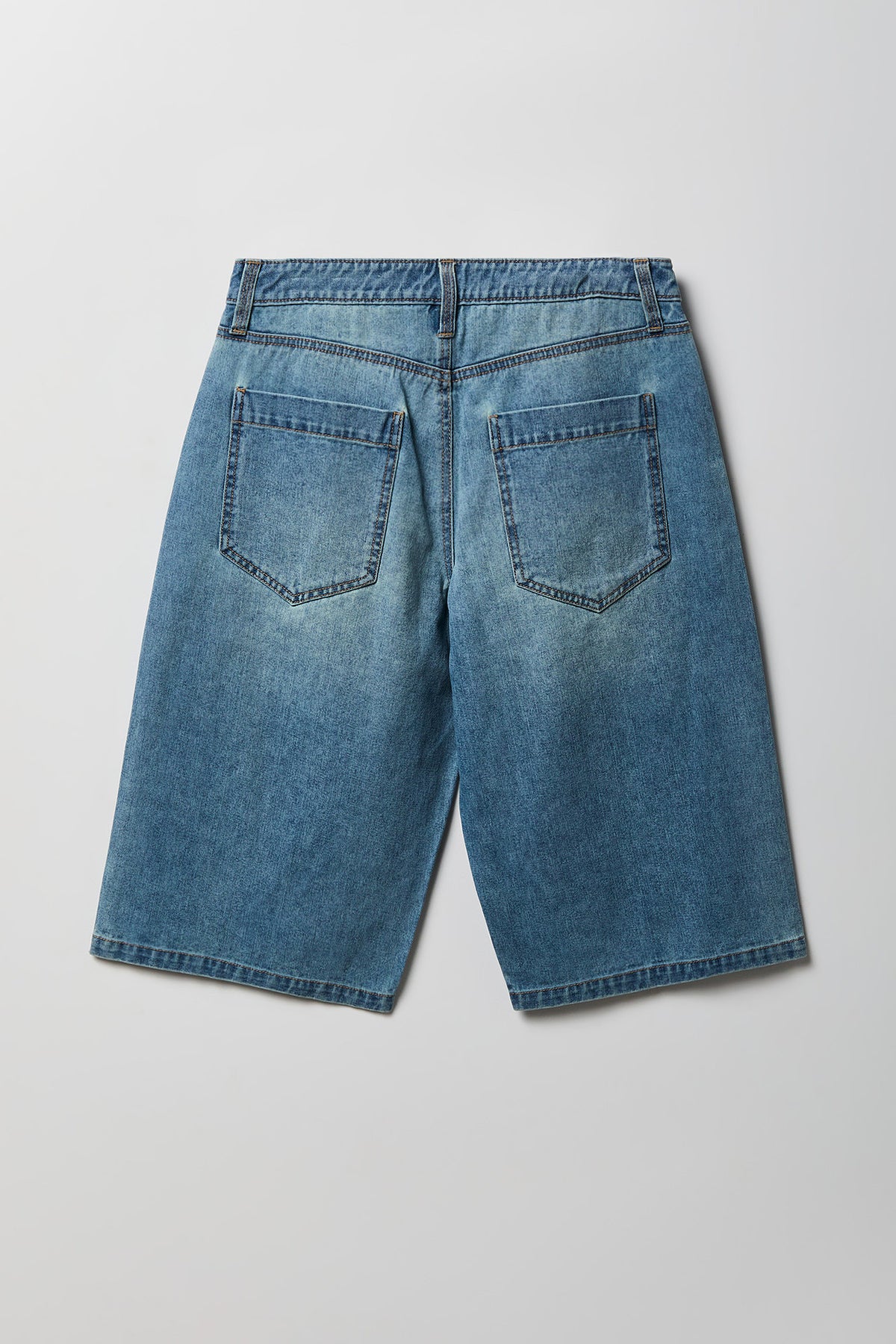 Alt View 5. Low Rise Super Baggy Vintage Medium Jort 16" - Pacific Blue