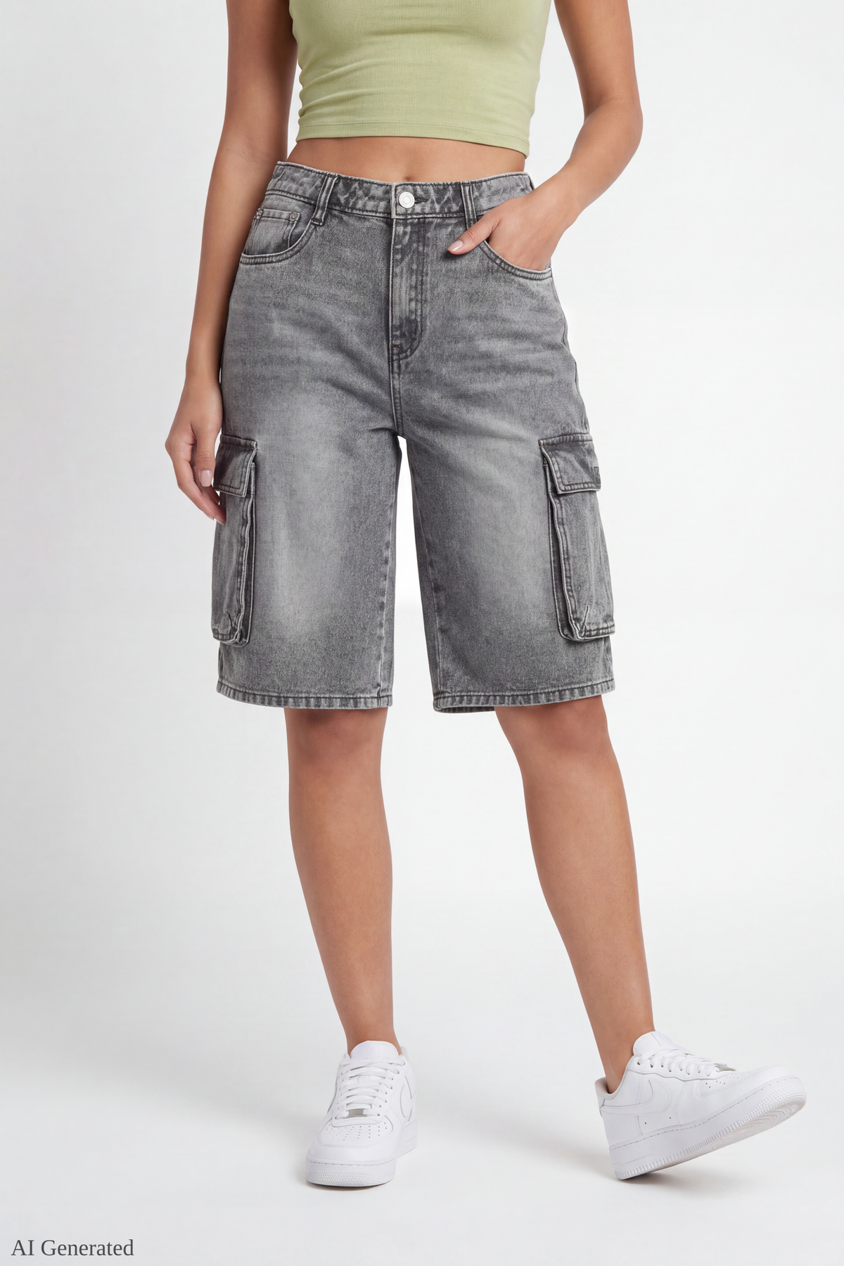 Alt View 3. Cargo Jort 13" - Charcoal