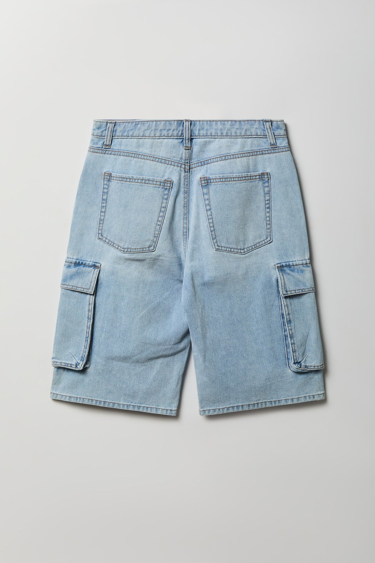 Alt View 2. Cargo Jort 13" - Light Denim Blue