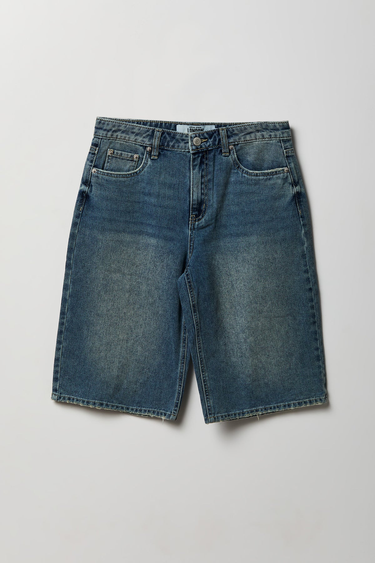 Alt View 4. Low Rise Baggy Vintage Medium Jort 13" - Pacific Blue