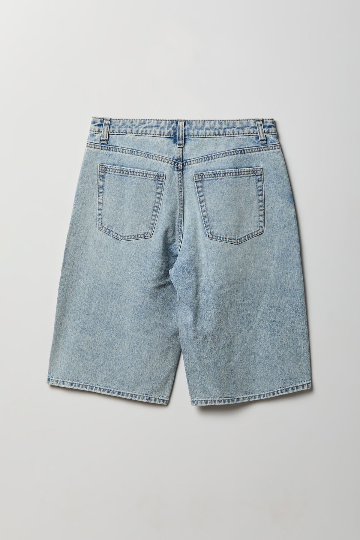 Alt View 5. Low Rise Baggy Light Jort 13" - Light Denim Blue