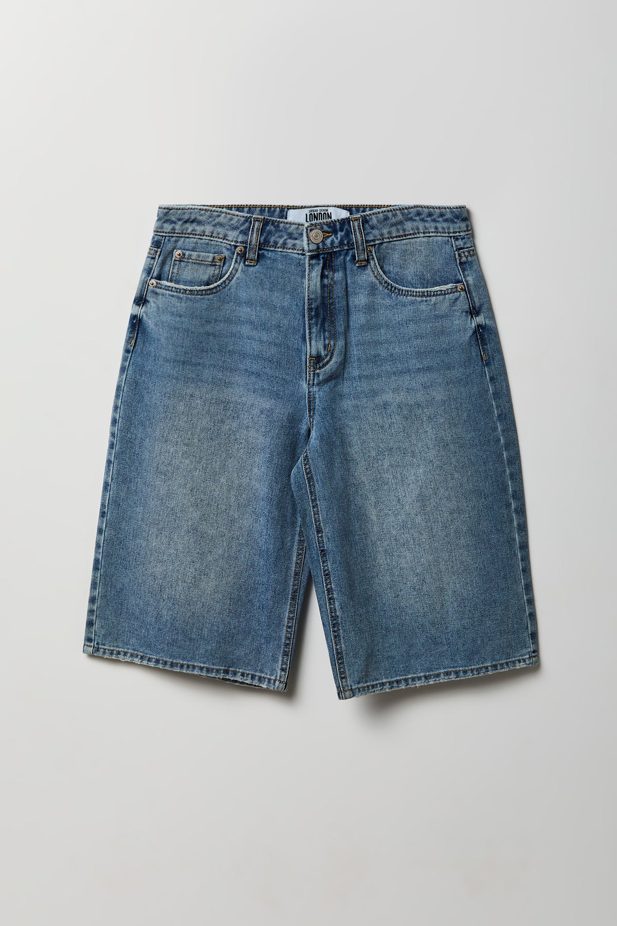 Alt View 4. Low Rise Baggy Medium Jort 13" - Medium Blue