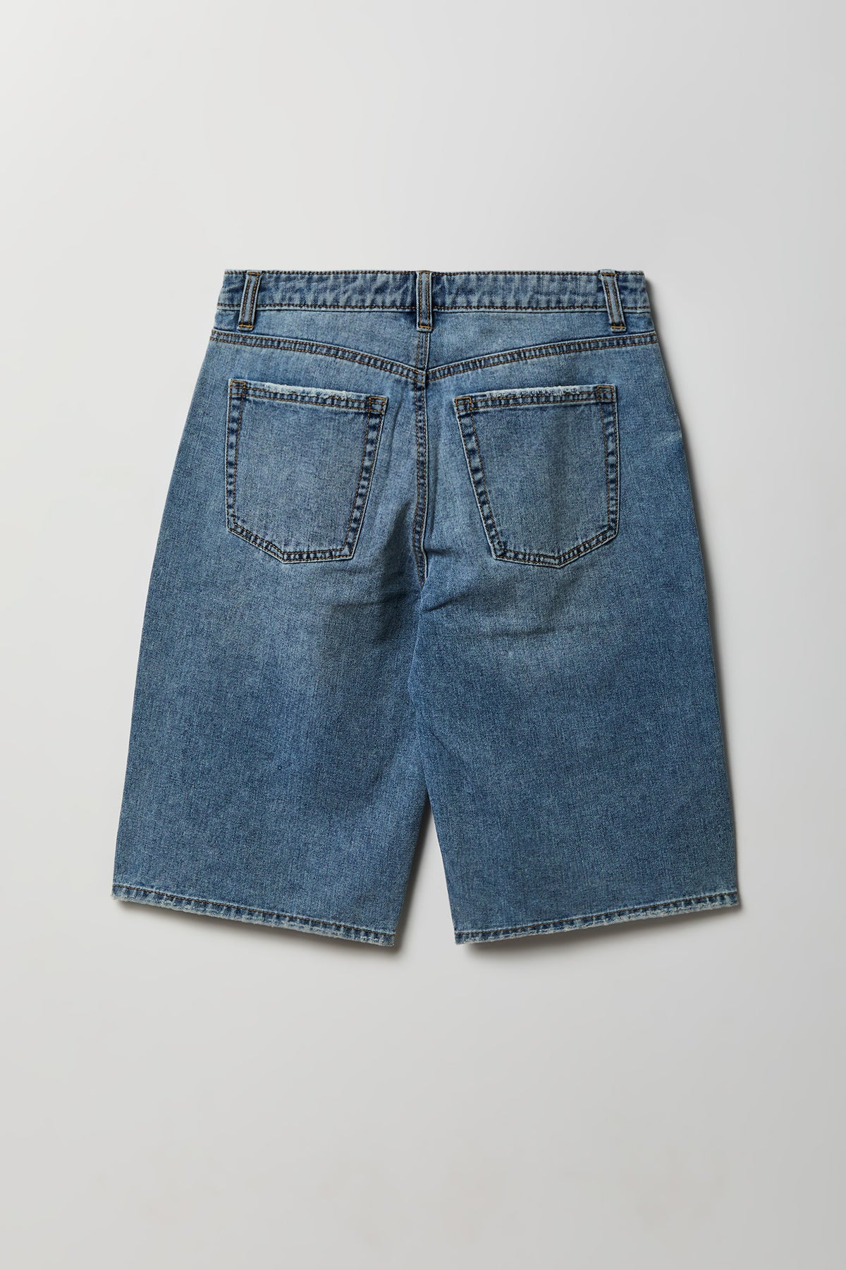 Alt View 5. Low Rise Baggy Medium Jort 13" - Medium Blue