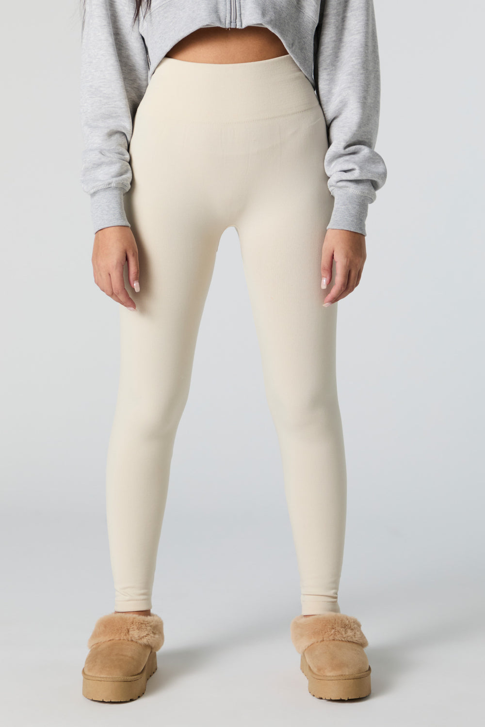 Seamless Solid High Rise Fleece Legging Seamless Solid High Rise Fleece Legging 8