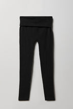 Ribbed Seamless Foldover Legging