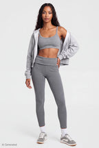 Ribbed Seamless Foldover Legging