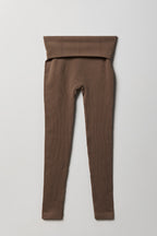 Ribbed Seamless Foldover Legging