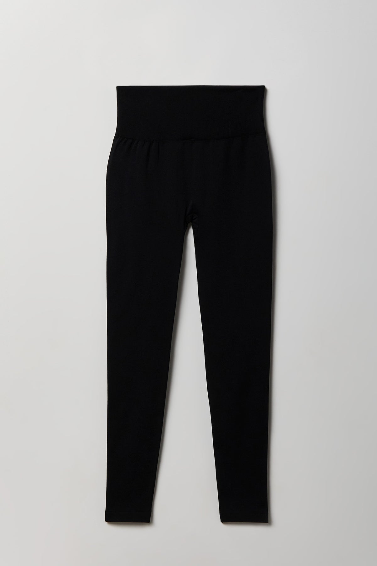 Alt View 2. High Rise Ribbed Seamless Legging - Black