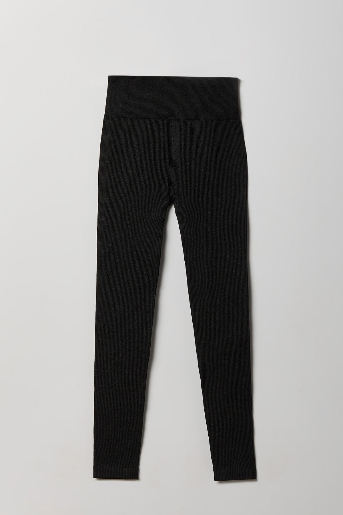 High Rise Ribbed Seamless Legging - Charcoal