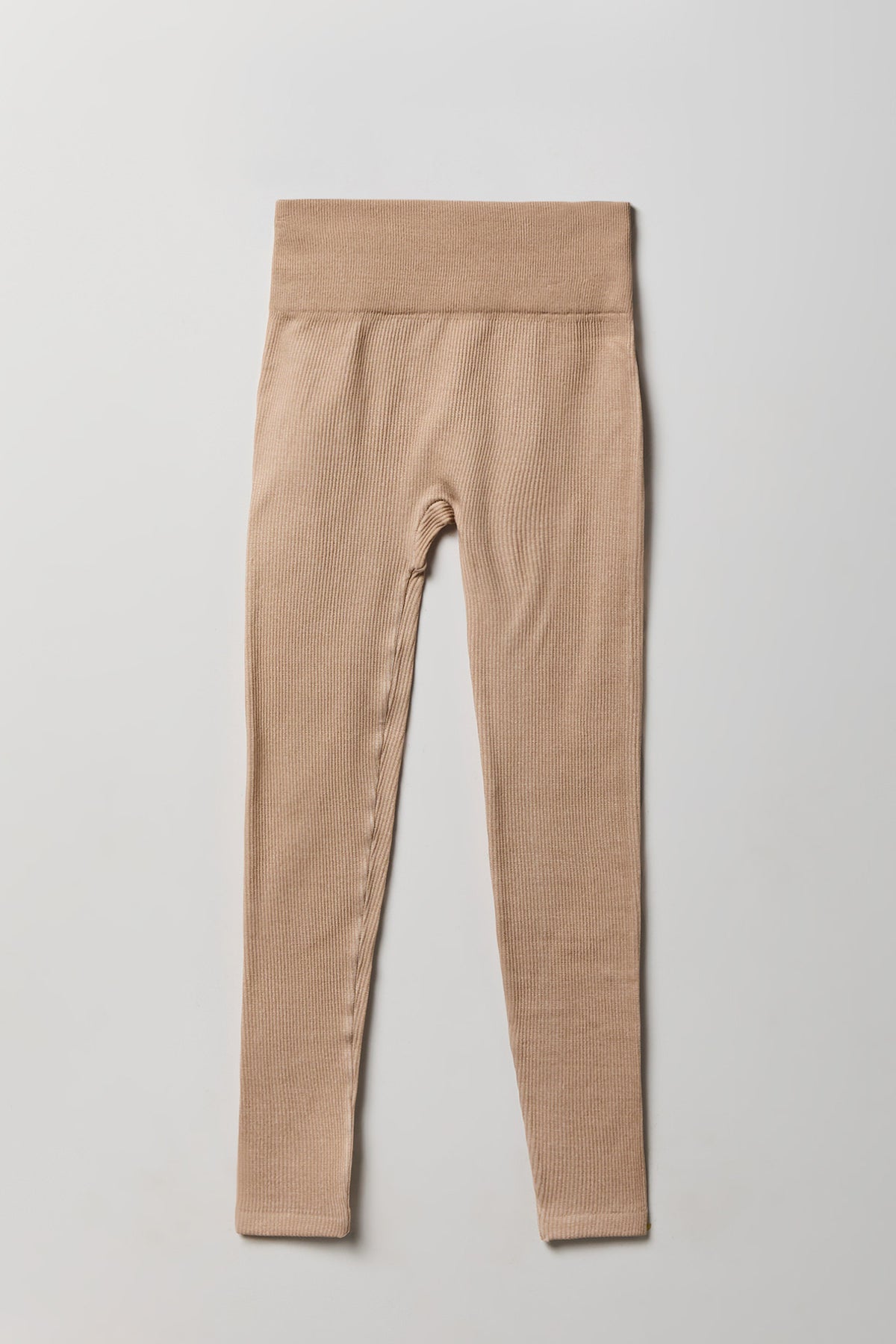 High Rise Ribbed Seamless Legging - Oatmeal