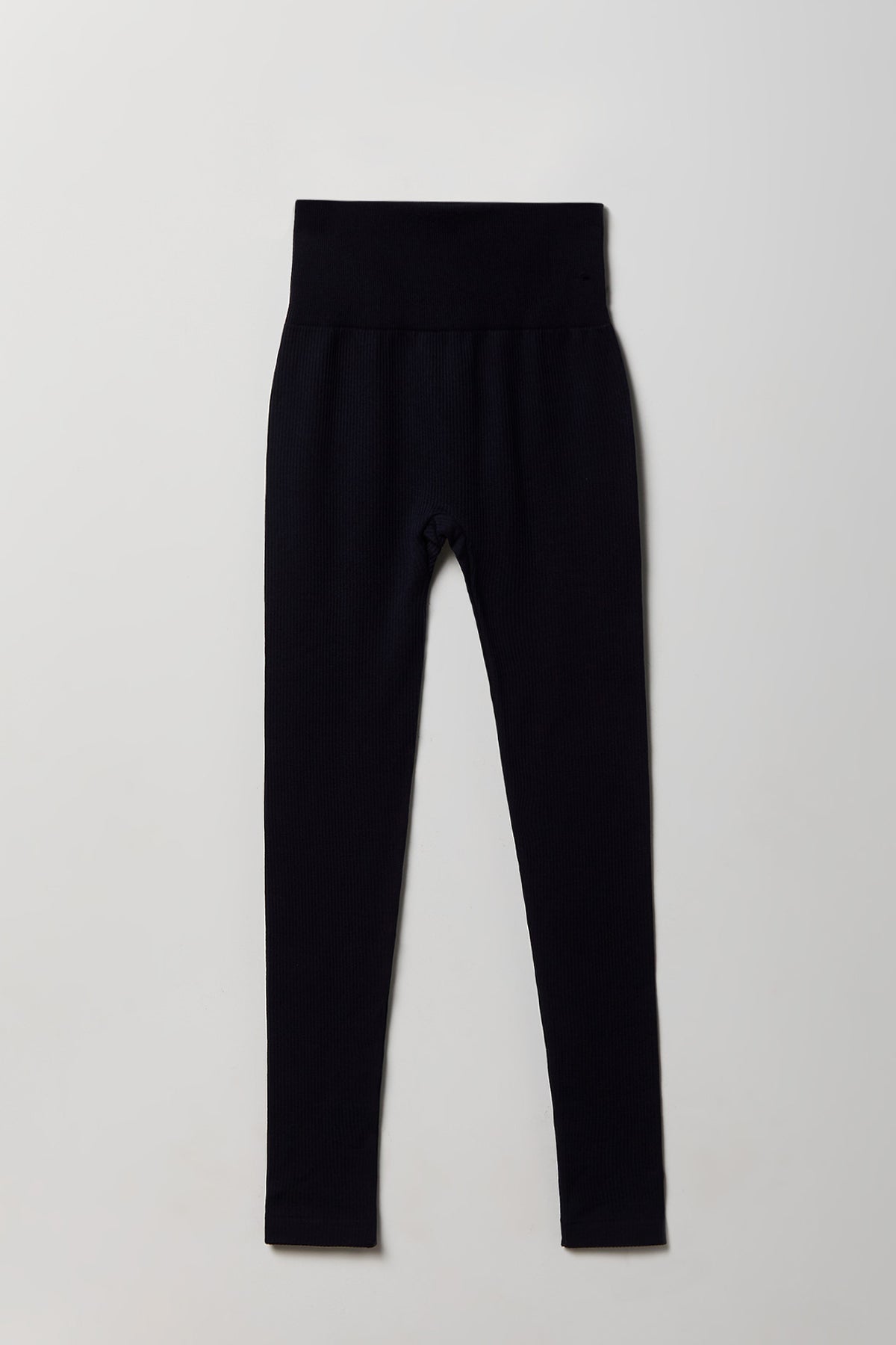 High Rise Ribbed Seamless Legging - Navy