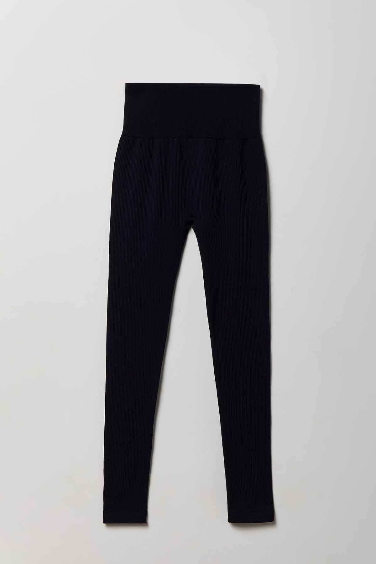 Alt View 2. High Rise Ribbed Seamless Legging - Navy