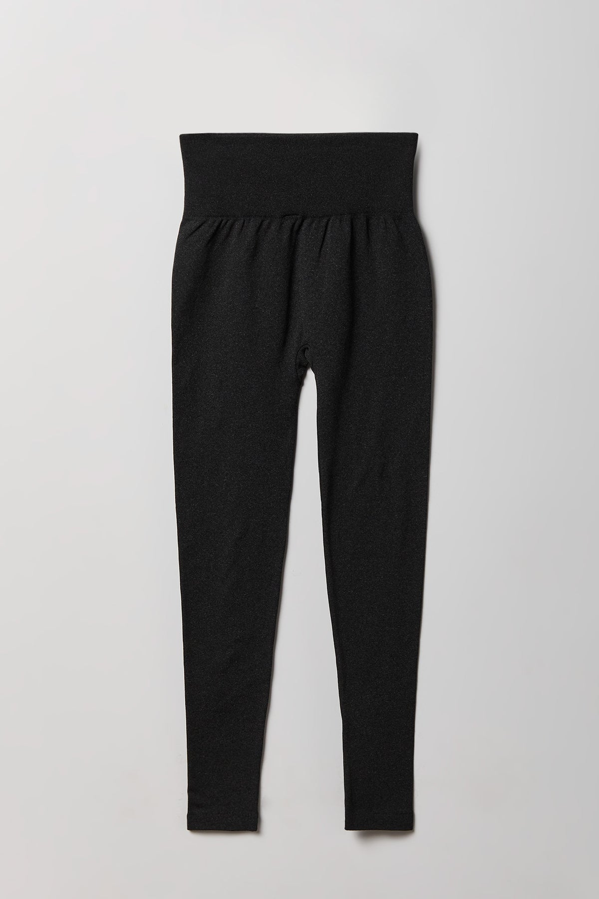 Alt View 2. High Rise Seamless Fleece Lined Legging - Charcoal