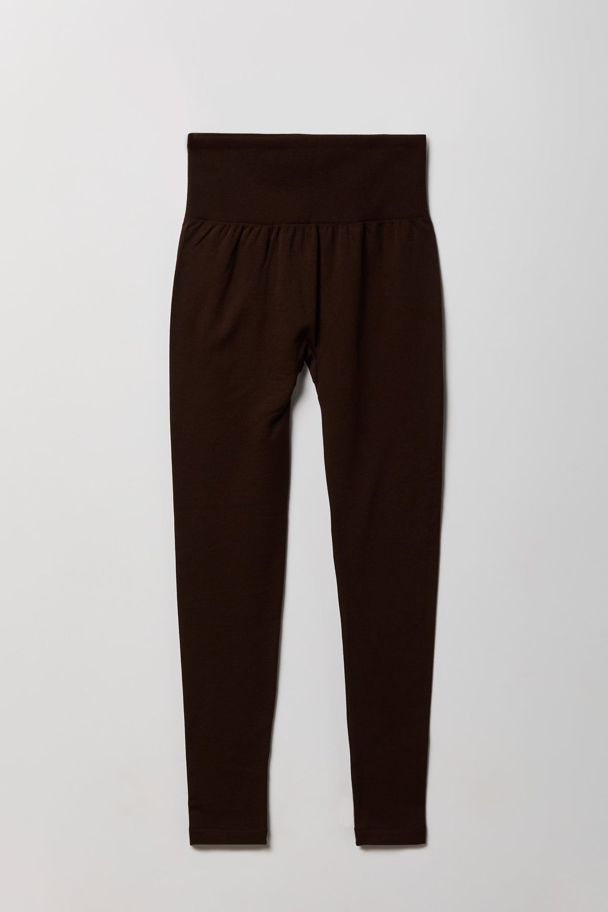 Alt View 2. High Rise Seamless Fleece Lined Legging - Brown