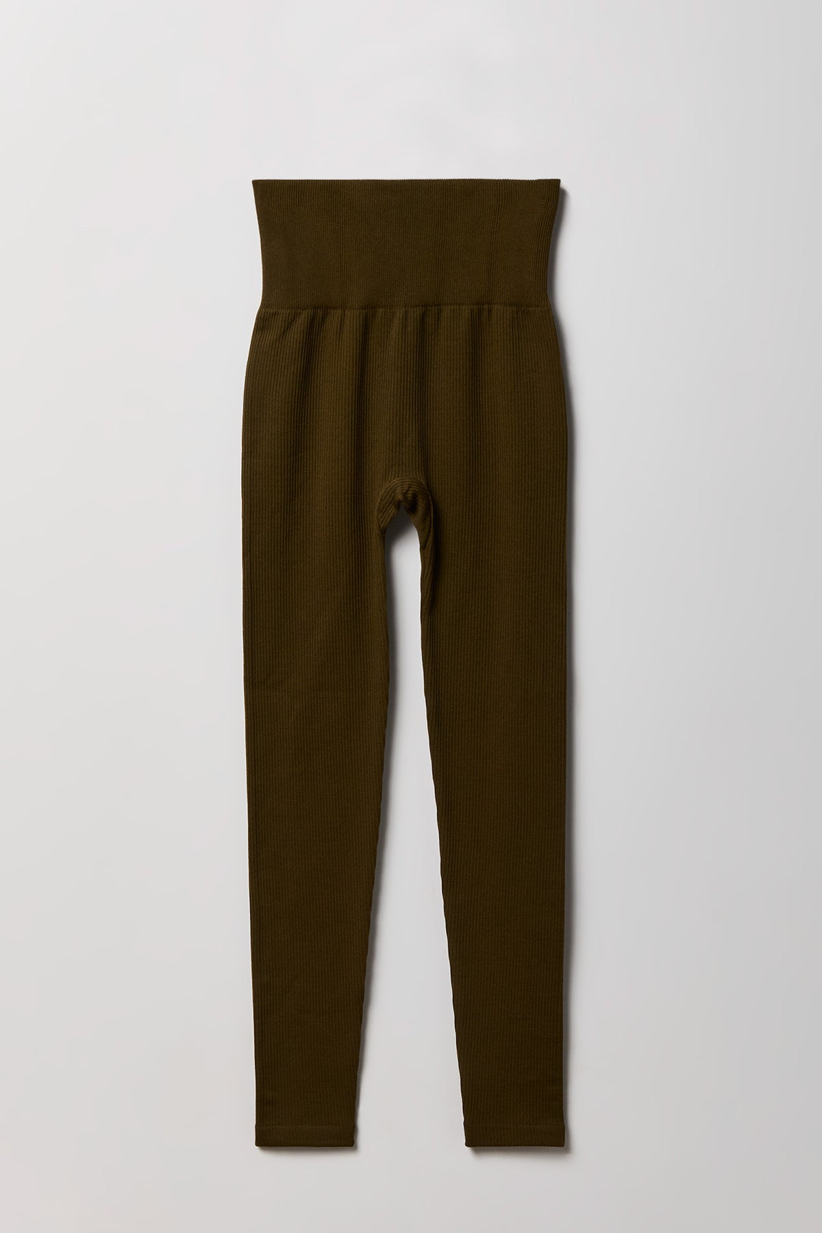 Alt View 5. High Rise Seamless Ribbed Fleece Lined Legging - Green