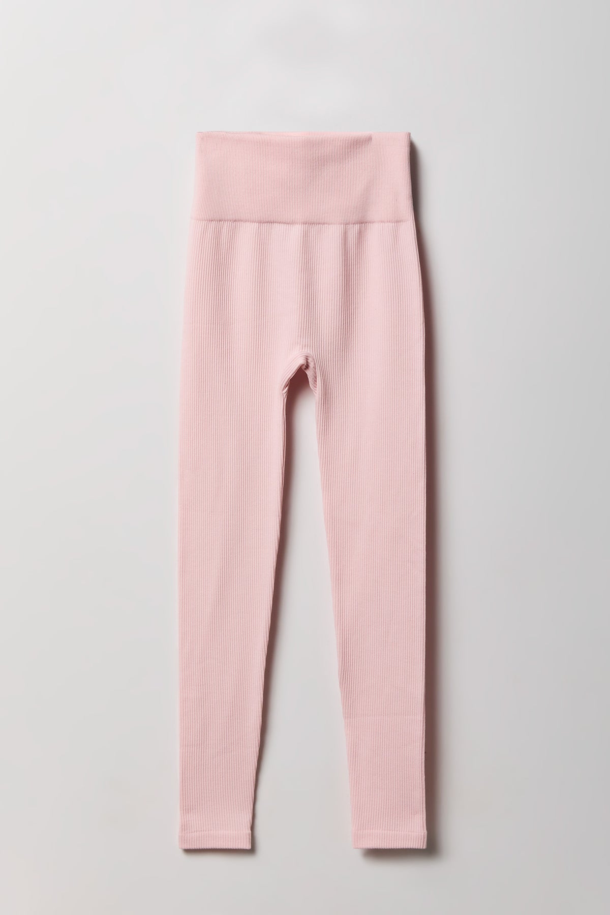 Alt View 5. High Rise Seamless Ribbed Fleece Lined Legging - Rose