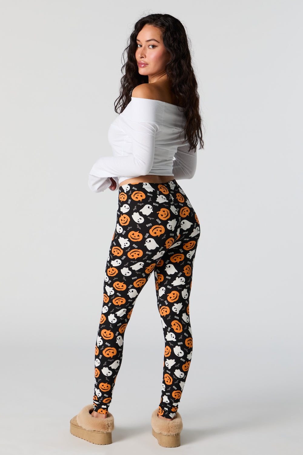 Halloween Print Fleece Legging Halloween Print Fleece Legging 9