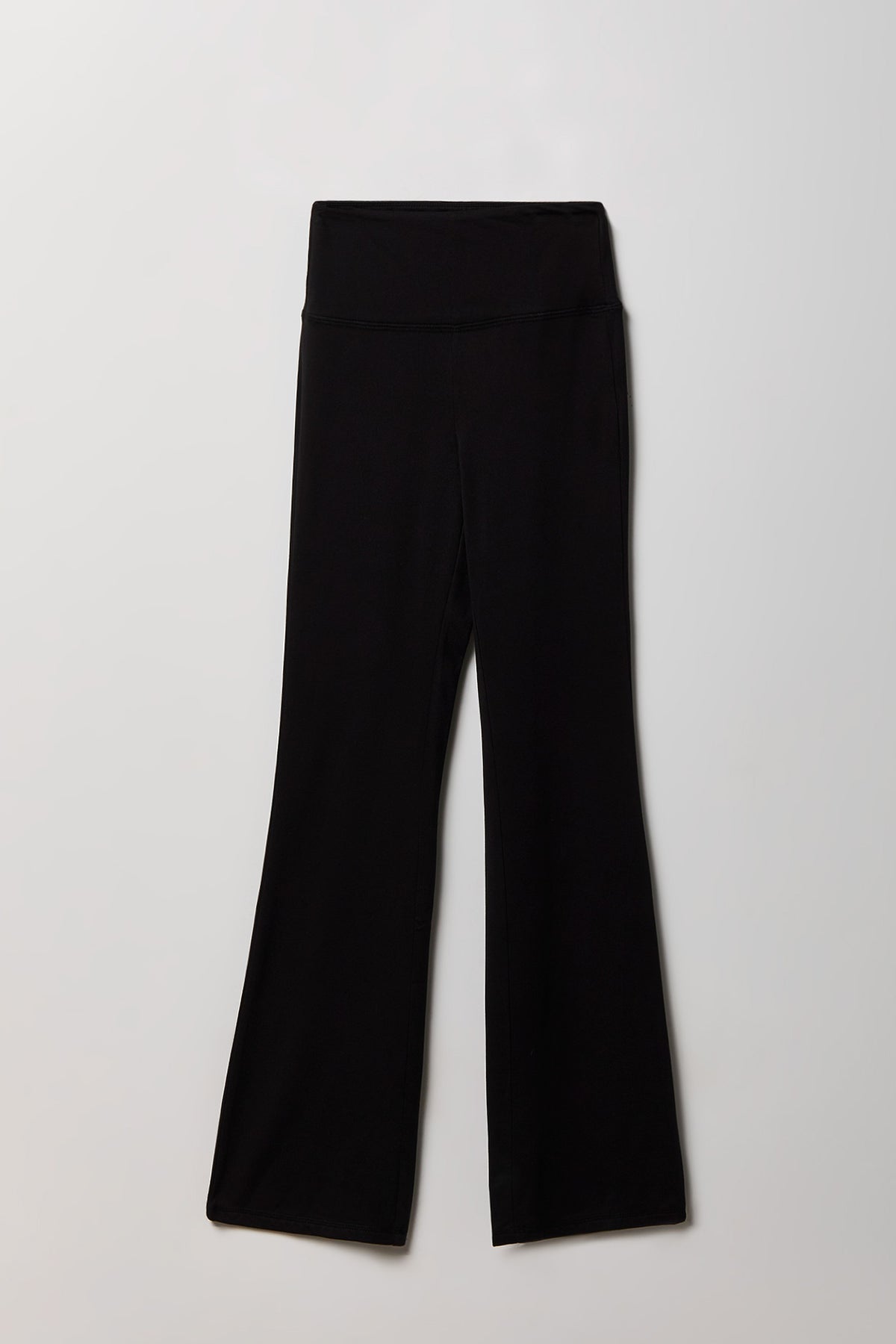 Foldover Waist Flare Legging - Black