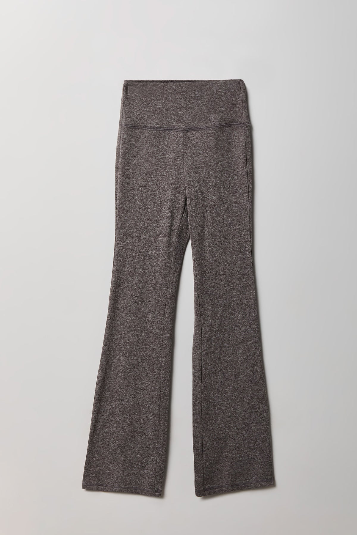 Foldover Waist Flare Legging - Charcoal