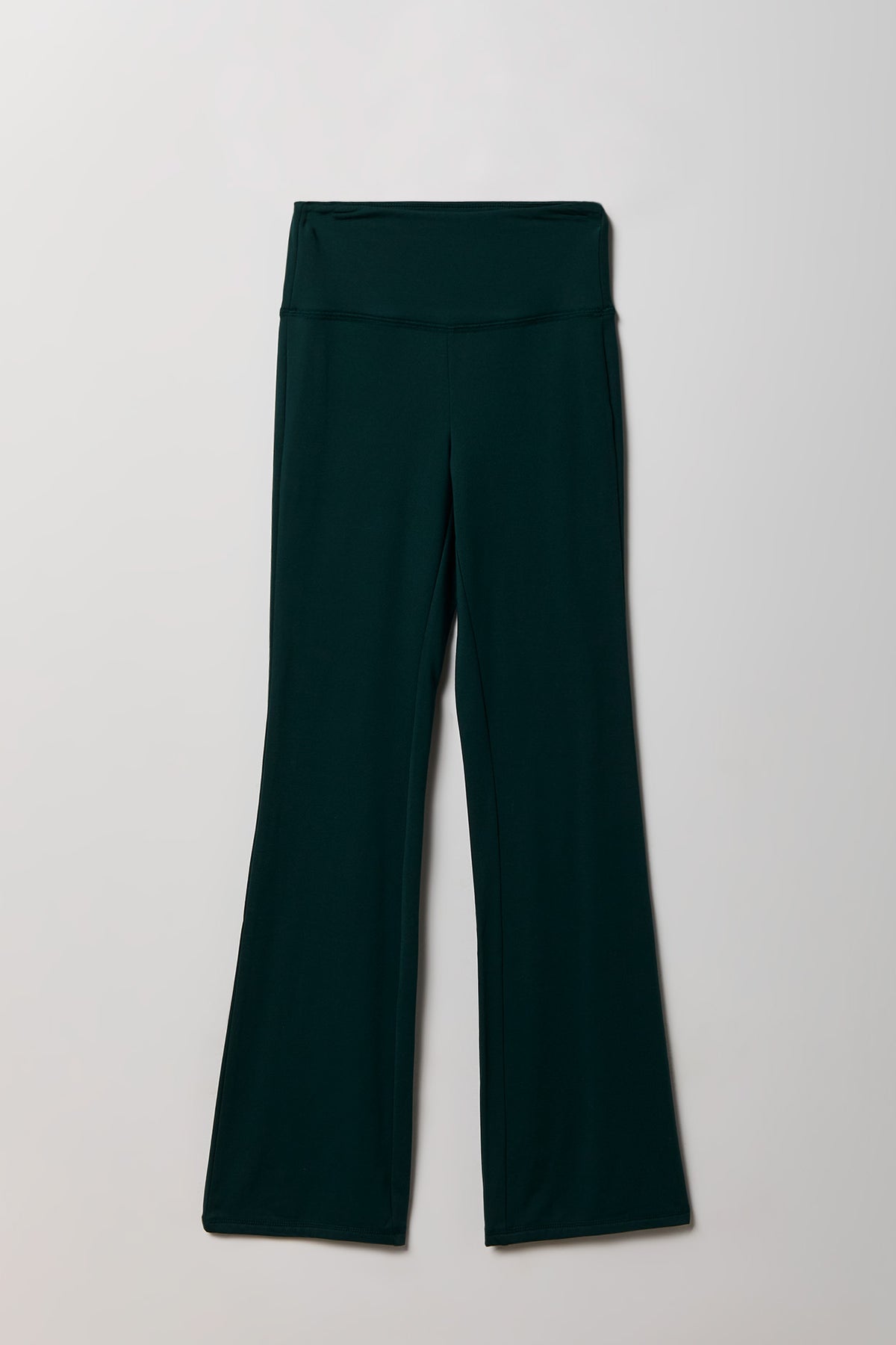 Foldover Waist Flare Legging - Hunter Green