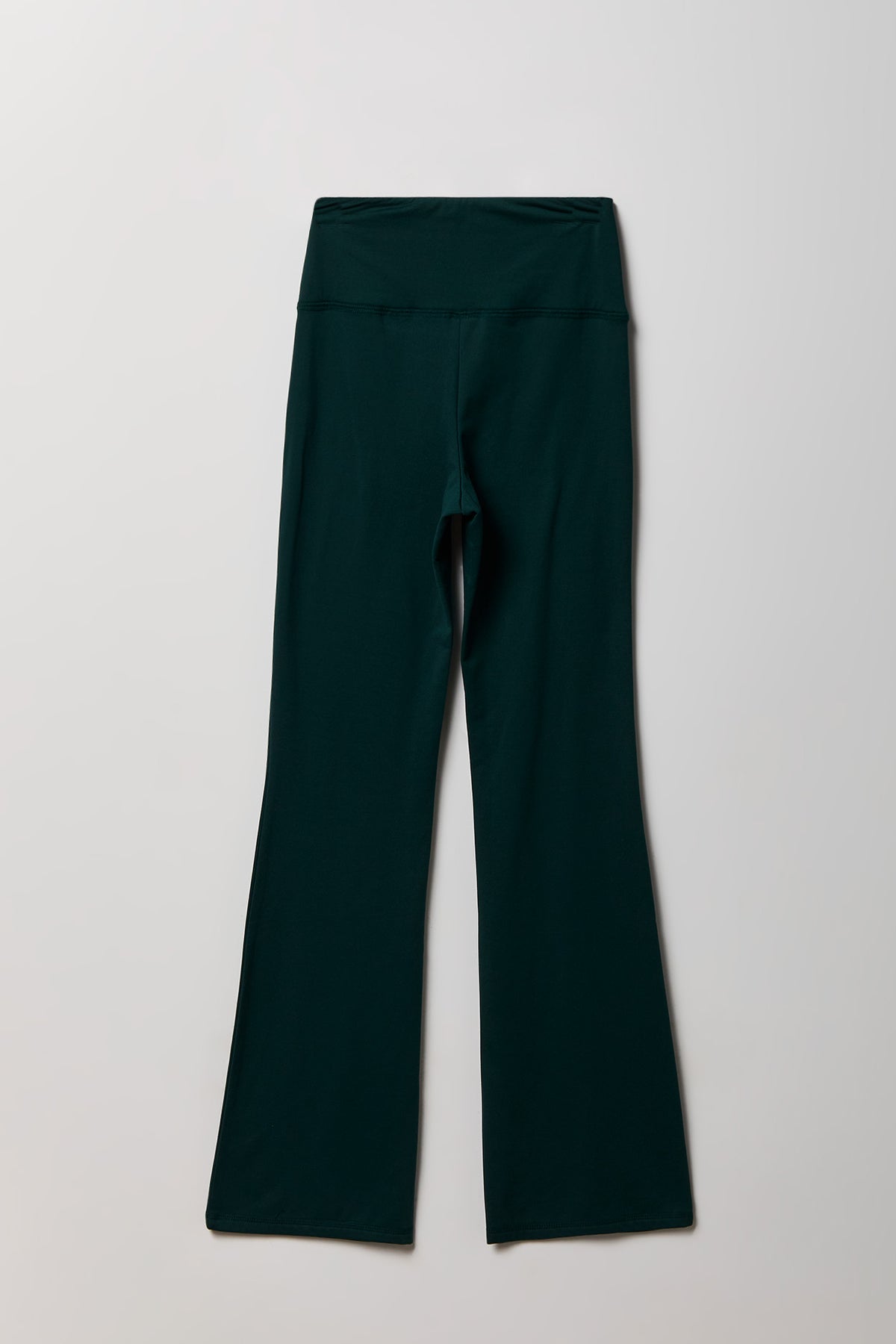 Alt View 2. Foldover Waist Flare Legging - Hunter Green