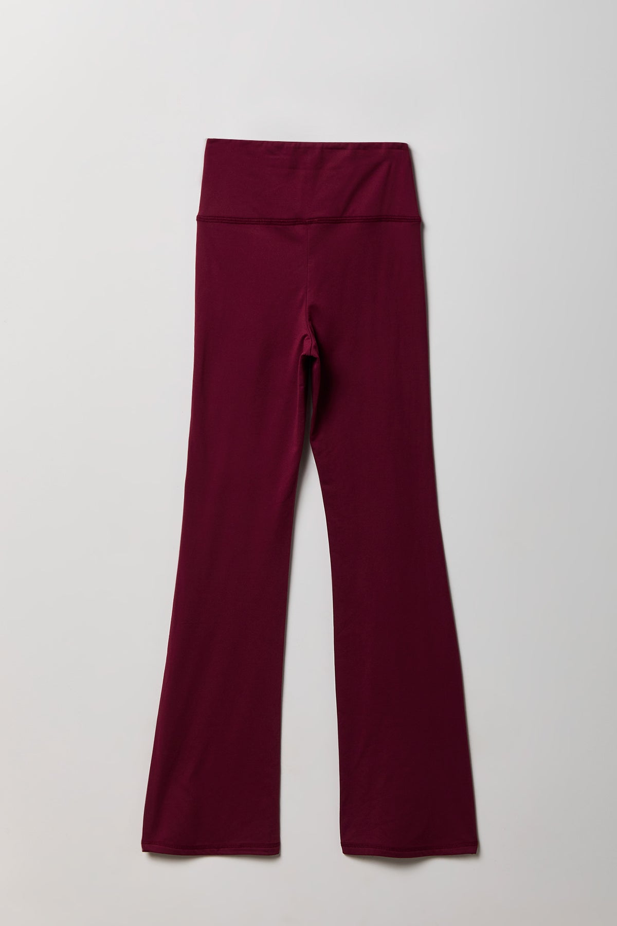 Alt View 2. Foldover Waist Flare Legging - Burgundy