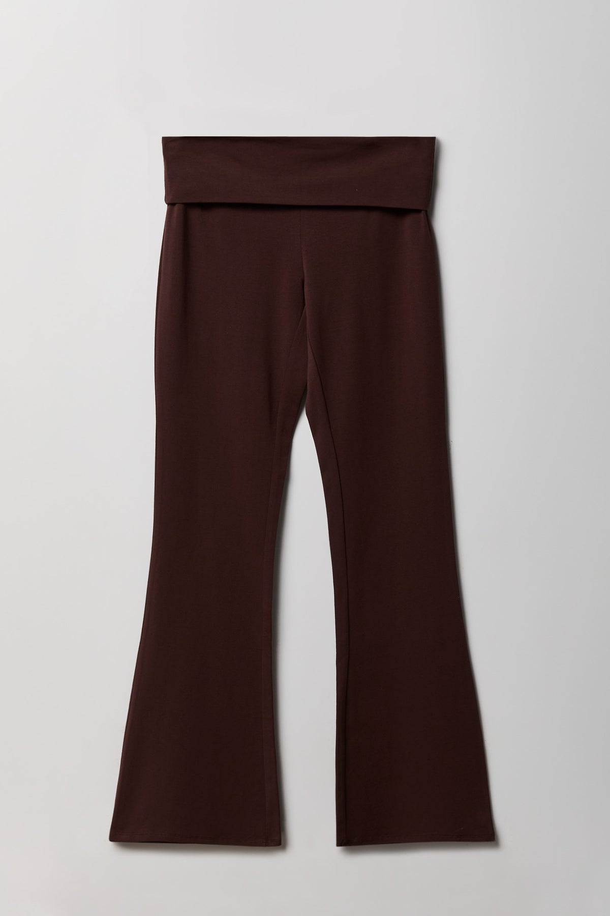 Alt View 2. Graphic Foldover Waist Flare Legging - Brown
