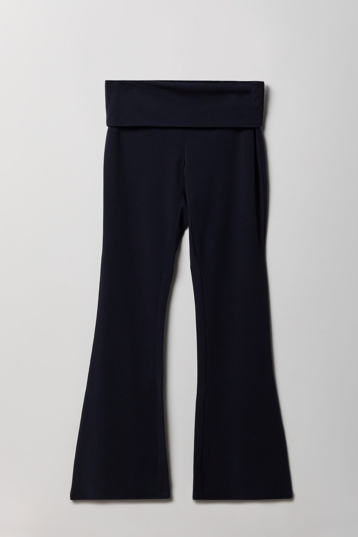 Alt View 2. Graphic Foldover Waist Flare Legging - Navy