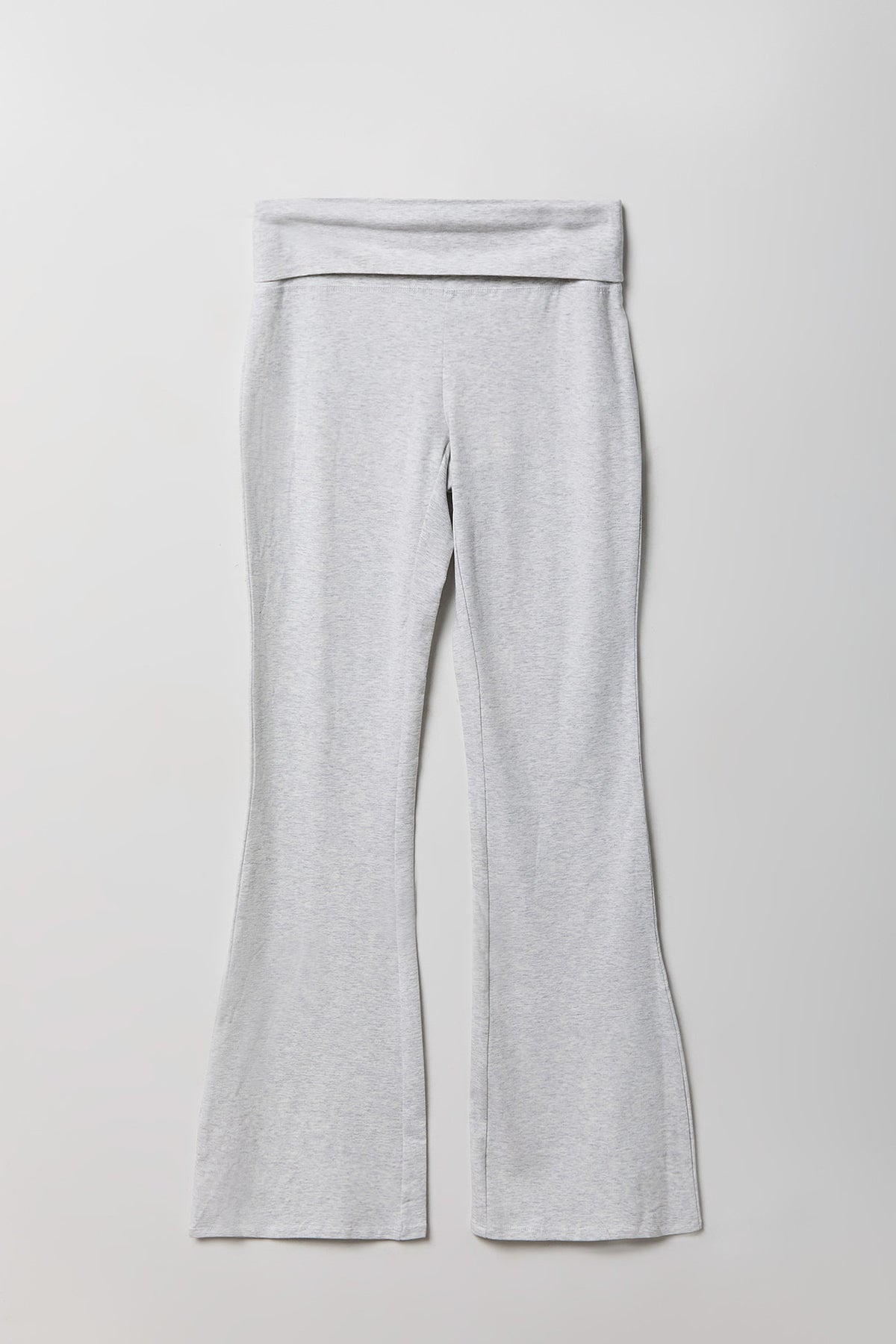 Alt View 4. Foldover Waist Flare Legging - Heather Grey