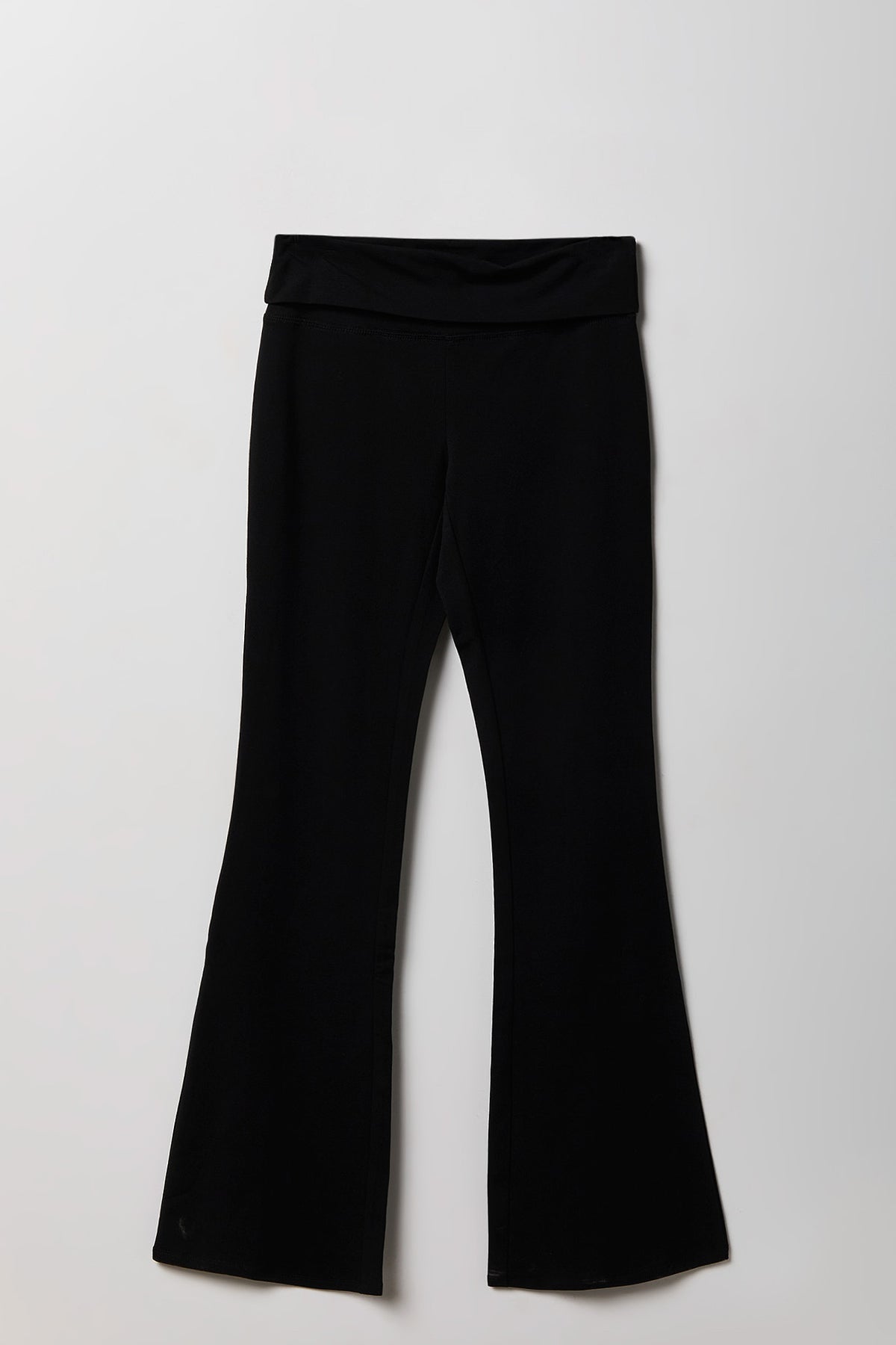 Alt View 4. Foldover Waist Flare Legging - Black