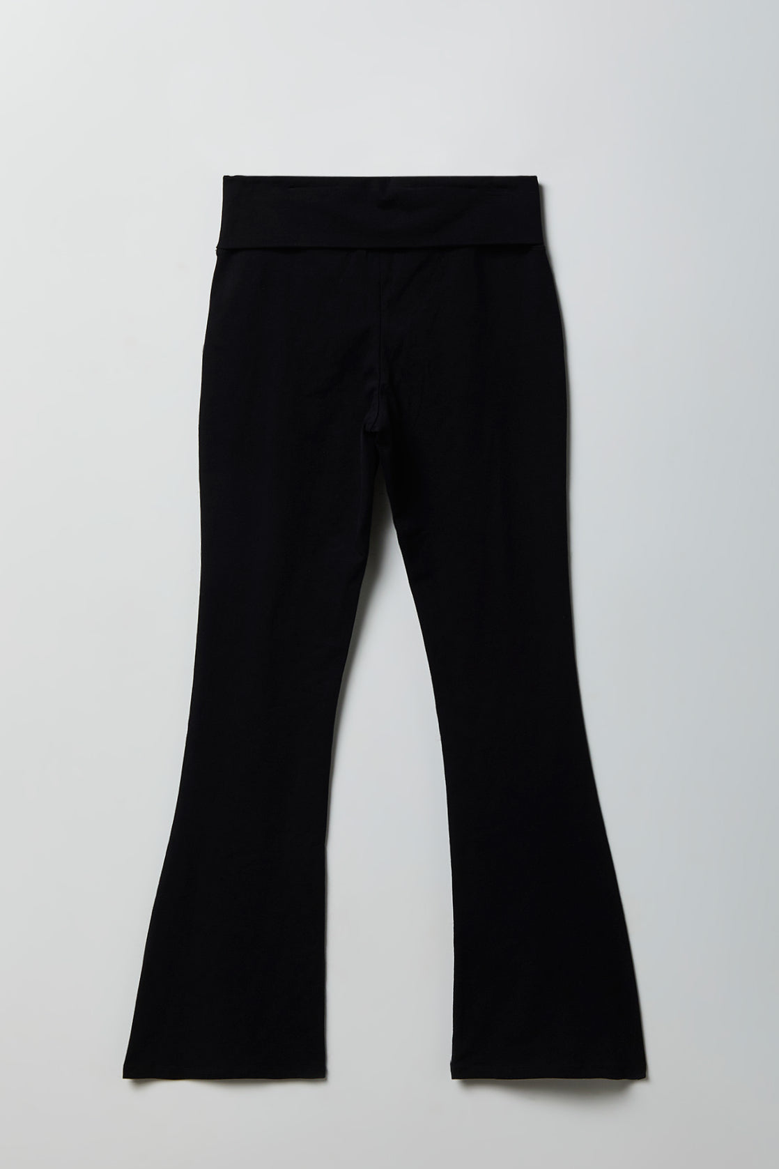 Alt View 2. Foldover Waist Flare Pant - Black