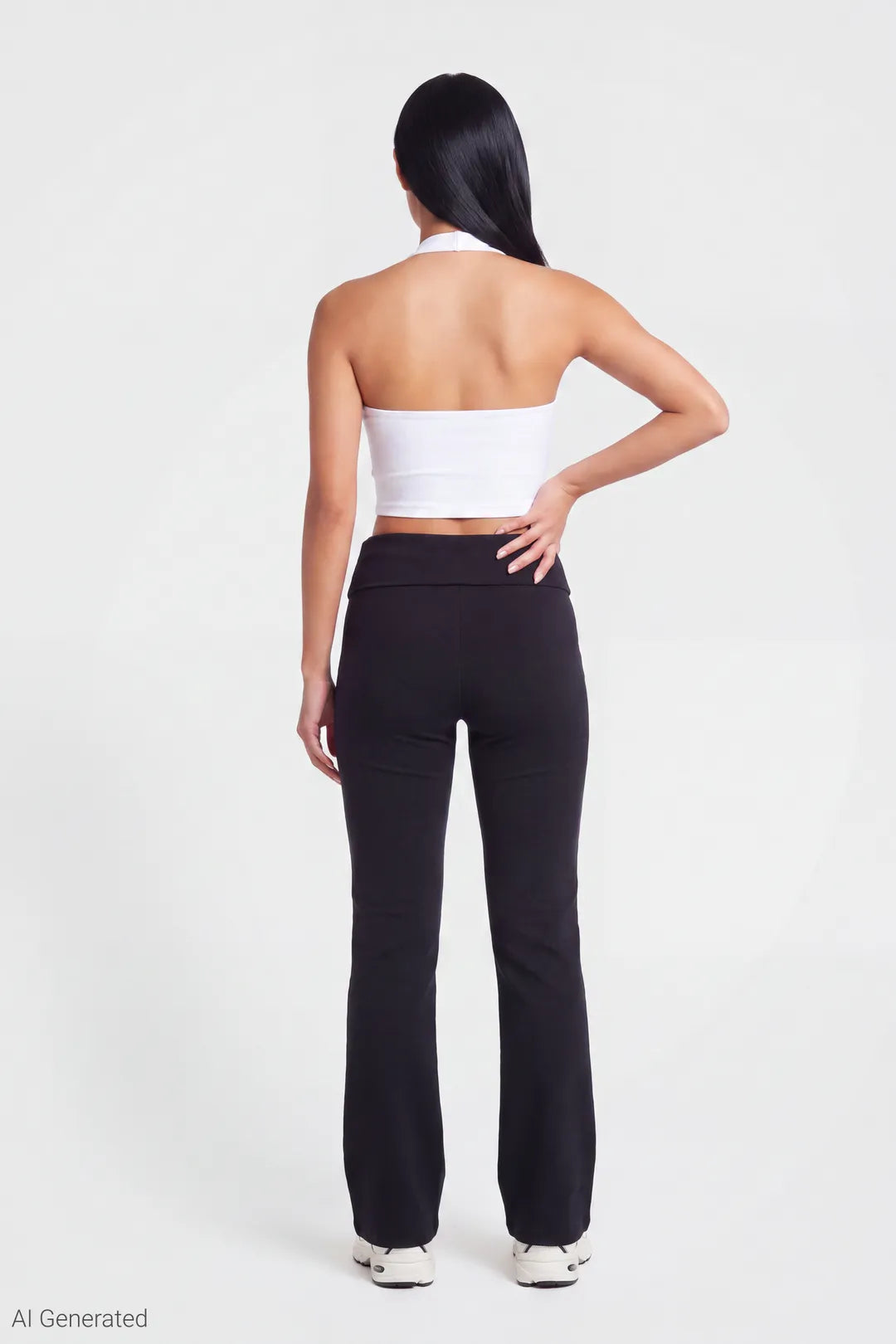 Alt View 7. Foldover Waist Flare Pant - Brown