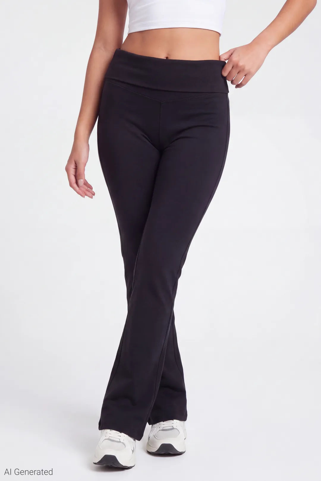 Alt View 8. Foldover Waist Flare Pant - Brown