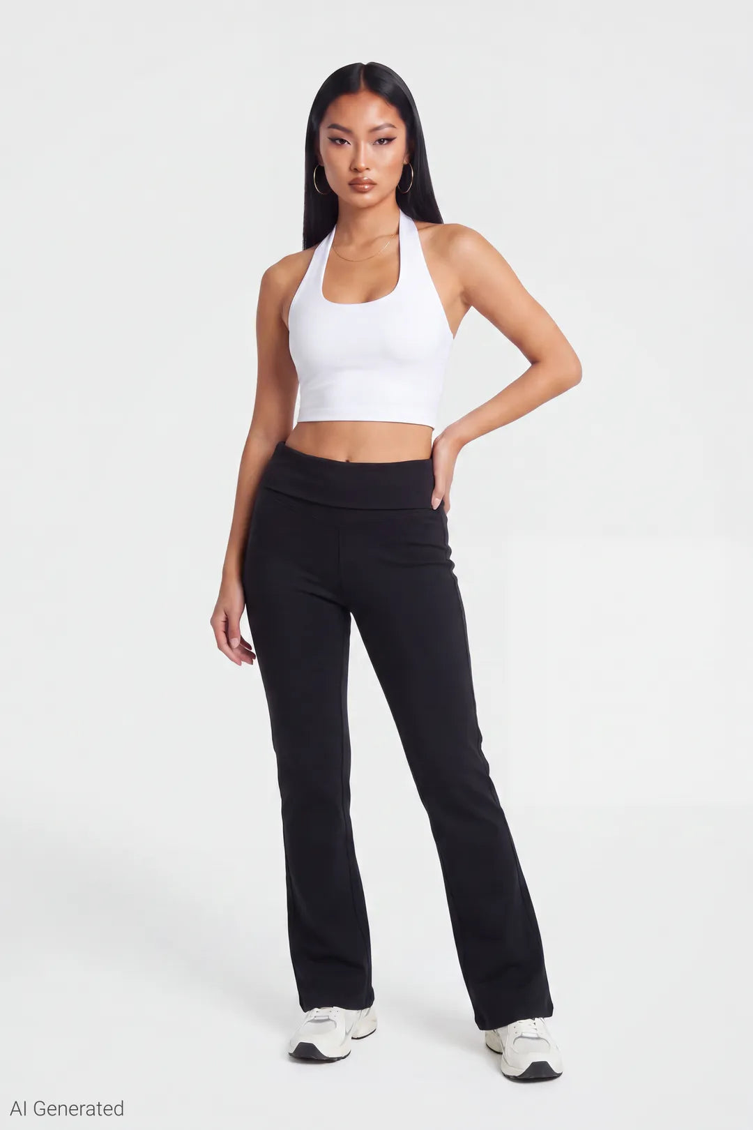 Alt View 6. Foldover Waist Flare Pant - Brown