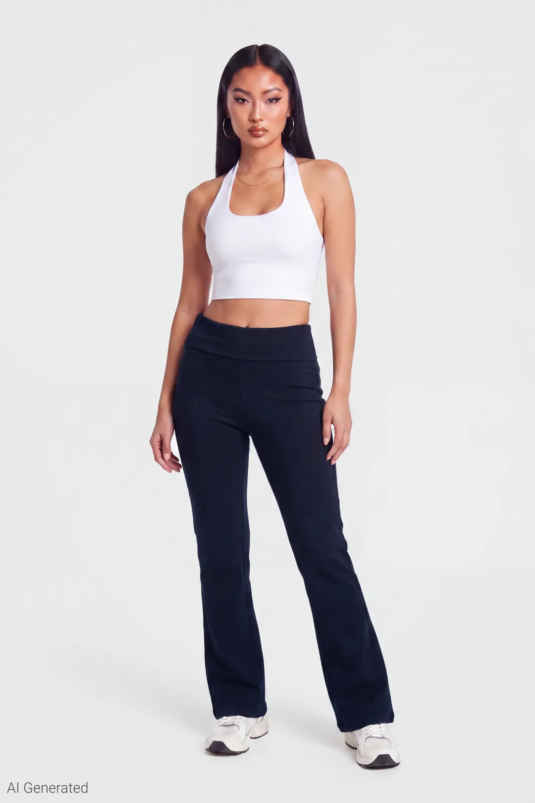 Alt View 16. Foldover Waist Flare Pant - Brown